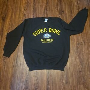 Super Bowl 38 2003 Memorbilia Black Crewneck Sweatshirt Sz Large